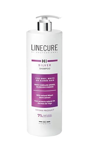 HIPERTIN Linecure Hi Silver Champú Matizador para Cabellos Grises, Blancos o Rubios - 1000 ml
