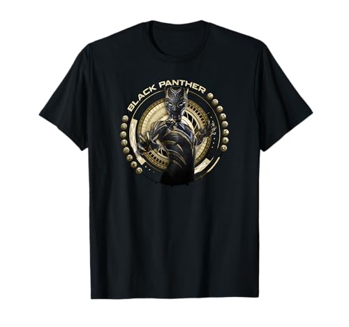 T-shirt Black Panther doré en coton de qualité supérieure