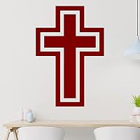Kiwistar Croce da Parete, in 6 Taglie – Wall Sticker Wall Sticker, 72_Hellgrau, 40 x 27 cm
