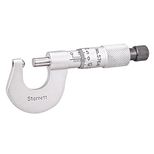 Micrómetro Starrett 576MXR con caras de carburo y graduación de 0,01 mm