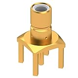 Radiall Stecker Koaxialsteckverbinder SMB-Steckverbinder, Durchsteckmontage, Löt-Anschluss, für Koaxial-Kabel, 50Ω,