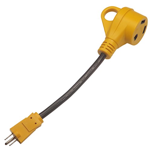 RV Camper Cord Adapter 15A Male to 30A Female 12inch Power Connector (CR1530) Z