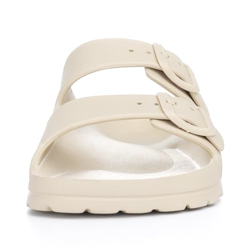 Image of KIDMI Medium Arch Support EVA Beach Sandals for Women | Women's Adjustable Buckle Straps Waterproof Pool Sandals, Comfortable Slip on Summer Slides for home and Casual Walks