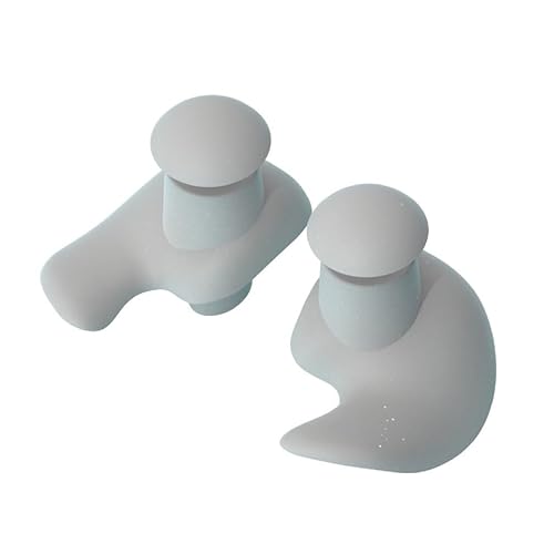 Image of James HealthPlus 1 Pair Waterproof Soft Silicone Earplugs for Water Sports Swimming with Storage Box (Grey)