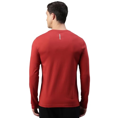 Image of Van Heusen Men Athleisure Regular Fit T-Shirt - Cotton Rich - Crew Neck, Long Sleeve, Printed