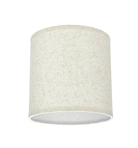 Aspen Creative 31051A Transitional Drum (Cylinder) Shaped Spider Construction Lamp Shade in Flaxen, 8