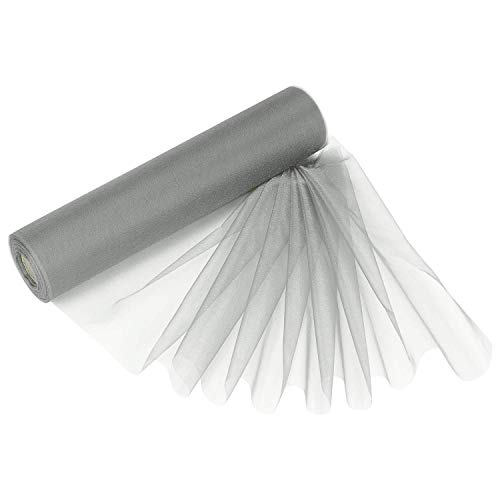 Trimming Shop Organza Roll Snow Sheer Glitter Fabric 25m x 29cm for Wedding Venue Chair Bow Sash, Table Runner