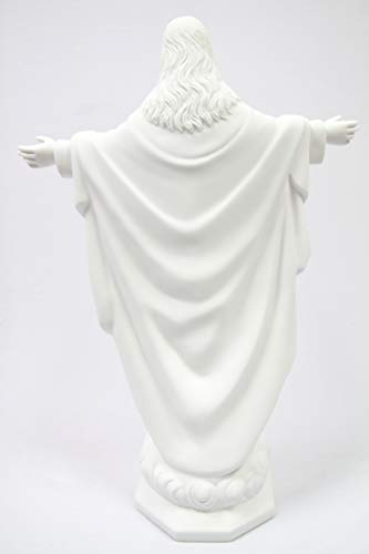 Estatua Blanca de Corazón Sagrado de Jesús de 24 pulgadas miniatura 7