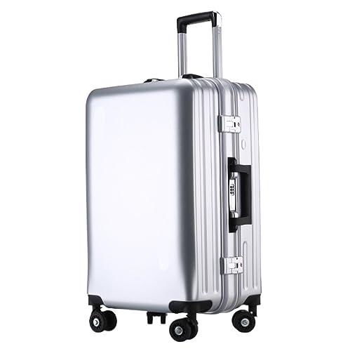 Carry-on Suitcase Luggage Suitcases Aluminum Frame Rechargeable Luggage Hard Shell Suitcases with Wheels Carry-on Suitcases Carry On Luggages,Gold-22inch (Sliver 20inch)