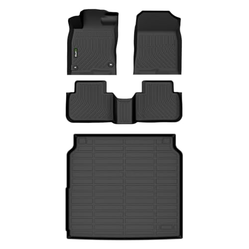 Image of HAFIDI Floor Mats & Cargo Liner Custom for Acura Integra 2023-2026 | A-Spec /Type S /Base /A-Spec w /Technology All Weather Protection TPE Anti-Slip Automotive Floor Liners Custom Accessories Black