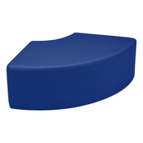 Image of Sprogs 12 inch H Structured Quarter Round Stool -Flexible Modular Collaborative Soft Seating for Office, Home, Lounge and School Classrooms with Durable Frame & Set of 2 inch Casters Add-on -Blue