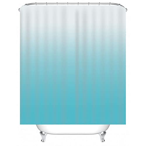 EHOMERY Tenda da Doccia Ad Ombrello Tenda Bagno Portatile per Adulti Design Monocromatico Tenda Doccia X Vasca Tende Bagno A Vetro Polyester Blu con 12 Anelli di Sospensione, 120X180Cm