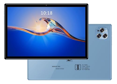 Image of DOMO Slate SL39 10.1-Inch 4G Tablet PC, 4GB RAM + 32GB inbuilt Storage,1TB Expandable, Bluetooth, Dual SIM Slot, Octa Core CPU, GPS, [Blue]