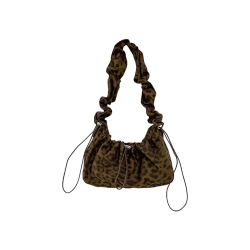 Sac à bandoulière plissé imprimé animal au design souple unique