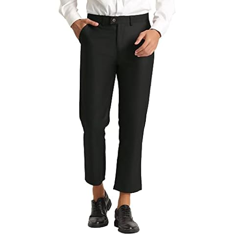 Lars Amadeus Men's Slim Fit Dress Pants Cover