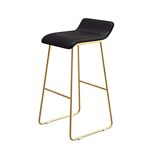 Chaises de comptoir en cuir PU blanc et métal au design minimaliste chic