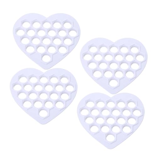 HEALLILY 4pcs Dumpling Maker Mould for Italian Ravioli Multi-hole Dumpling Press Easy-to-use Abs Material Space-saving