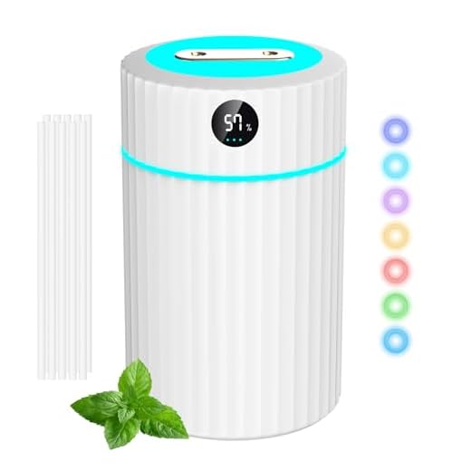 HAUTIK Humidificador Doble Spay con Pantalla LED, Humidificador Bebes Ultrasónico Silencioso de 1,8L con Luz de 7 Colores, Humidifier Dormitorio con 10 Mechas, Dhumificadores Dura 36H para 40 ㎡