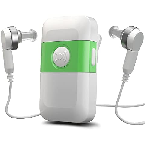 Hearing Aids For Seniors[2024 New Version]-Rechargeable With Noise Cancelling Hearing Amplifier Pocket Talker Hearing Loss, HOLFENRY JKS50F Pocket Hearing Aids Gift For Mother/Father,For Two Ear Cover