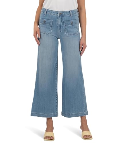 KUT from the Kloth Women's Meg High Rise Wide Leg with Patch Pockets