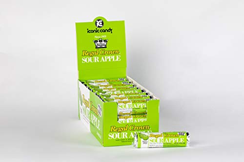 Regal Crown Sour Apple Hard Candy Rolls | Old Fashioned Sour Apple Candy | Traditional Crisp and Tarte Apple Candy Brought To You By Iconic Candy | 24 Count