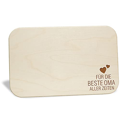 Glitzkind Frühstücksbrett mit Gravur | Geschenk für Oma Omi Großeltern zum Geburtstag Weihnachten | Schneidebrettchen mit Spruch personalisiert | Geschenkideen Geburtstagsgeschenk Kleinigkeit Cover