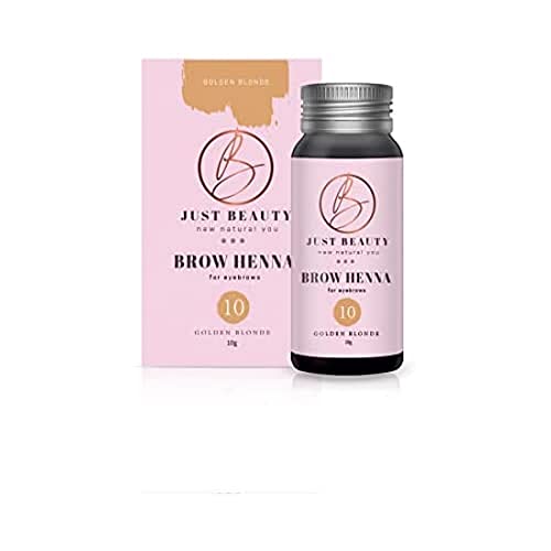 JUU7S CL0068 Just beauty (golden blonde) henna 10g .35 oz | polvo 100% natural para colorear y tonificar las cejas -kit profesional Cover