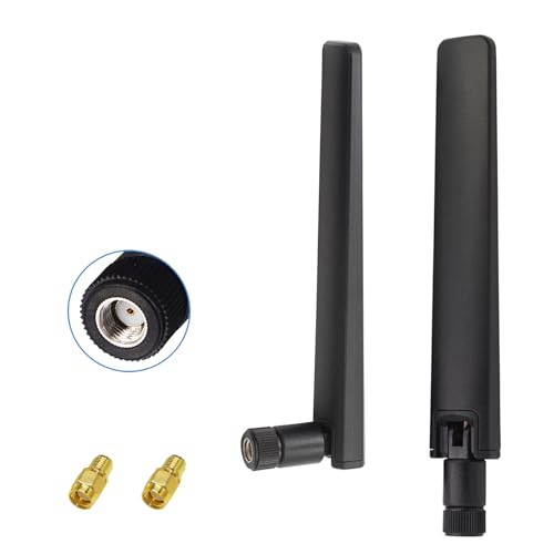 Antena WiFi 6E de Doble Banda de 2,4 GHz, 5 GHz y 5,8 GHz, 12 dBi, Conector MIMO RP SMA, para Router WiFi, Tarjeta de Red inalámbrica, cámara IP de Seguridad,Antena Bluetooth