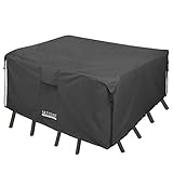 ULTCOVER 600D Tough Canvas Durable Square Patio Table and Chairs Cover - Waterproof Outdoor General...