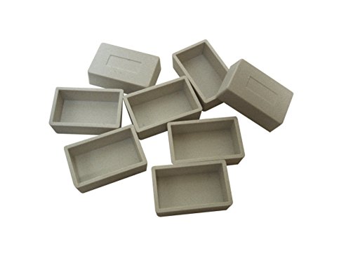 Whiskey Painters Empty Plastic 8 Pans, Full size, White Colored, Fits most Painter's Palette and Travel Kits, Customize Own Watercolor Palette