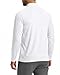 Gofeat Mens Thermal Shirts Long Sleeve Mock Turtle Neck Shirt Fleece Lined White Mens Compression Undershirt, Small