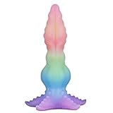 Wildolo Fantasy Silikon-Dildo, 9,84 Zoll Knotendildo mit Seestern-Saugnapf, im Dunkeln leuchtender Silikon-Dildo für Männer, Frauen und Paare