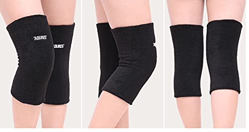 Cysocool 1 Paare Dicke Baumwolle Kniewärmer Winter Warme Knieschoner Therapie Arthritis Kaltes Knie Schmerzlinderung Kniebandage Thermische Knieschützer Ärmel Knieprotektor für Fahrrad Motorrad