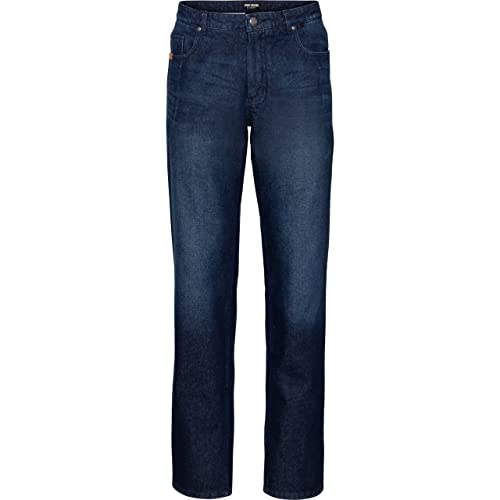 Spirit Motors Pantalones vaqueros de moto para moto, rectos y mediados de cole, para hombre, estilo de vida, todo el año, textil, azul, 29W / 30L