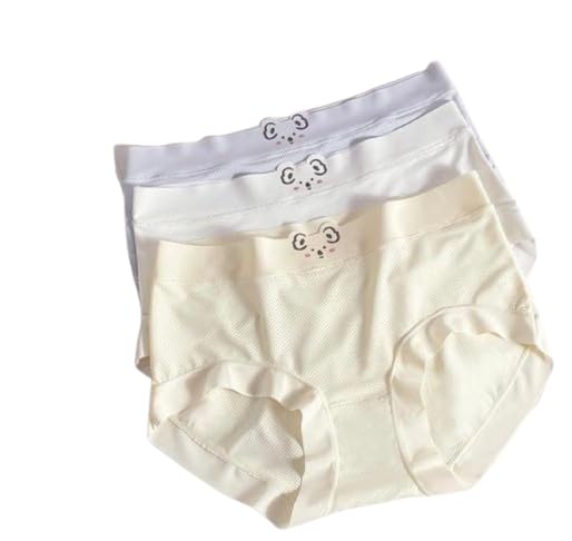 Womens Bubble Lace Underwear Cotton Bikini Panties Lace Soft Hipster Panty Ladies Traceless Underpants Girls Briefs (Pack of - 3) (in, Alpha, L) Multicolour