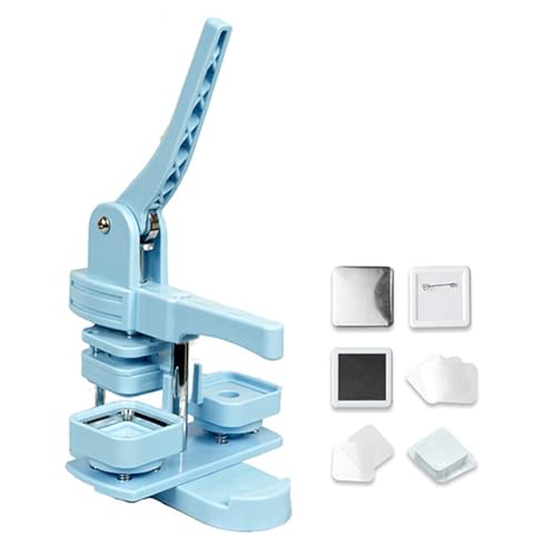 our fave Máquina de fazer botões quadrados de 55 mm com 100 capas, papel e película para crachás