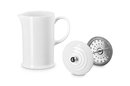 Image of Le Creuset Stoneware French Press, 34 oz., White