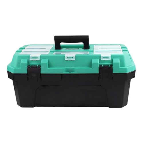 Tool Box Multipurpose Toolbox Plastic Tool Box with Tray Large Capacity Double-layer Toolbox Portable Tool Box for Home Tool Storage Tool Chest (Size : L)