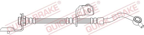 QUICK BRAKE 50.719 Latiguillo de freno EJE DELANTERO, IZQUIERDA Longitud: 471mm Compatible con KIA SPORTAGE SL, HYUNDAI ix35 LM, EL, ELH