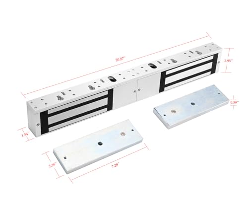 Yuanwin 769894490037 Dual Door Magnetic Lock 1200Lbs Holding Force Electromagnetic Lock 12V Fail Safe thumb #1