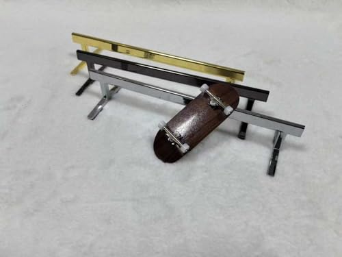 Mini barre de touche Pro dorée en métal robuste pour rampe de fingerboard - 3