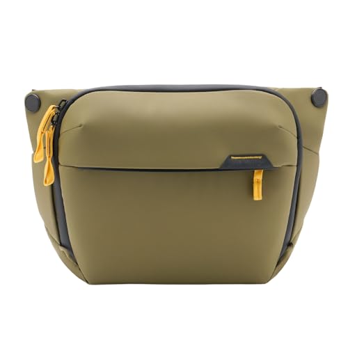 Peak Design Everyday Sling 6L, Kelp, Padded Adjustable Shoulder Strap for Crossbody or Waist Carry, FlexFold Dividers, Ideal for Carrying Cameras or Everyday Essentials, Sling Bag for Men and Women