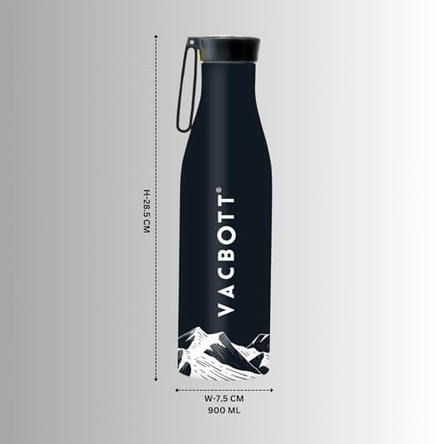 Image of Clay Craft VACBOTT Aspen Double Walled18 Hours Hot and 24 Hours Cold Water Bottle Vacuum Insulated Flask Bottle 860 ml|2 Piece Steel Water Bottles for School, Office, Home, Gym, Leakproof