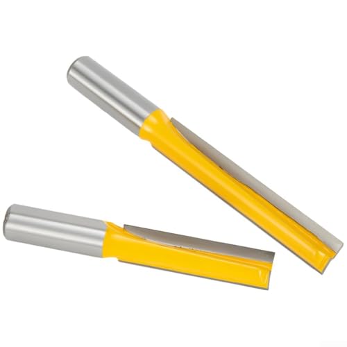 Fraise à défoncer pour le travail du bois de 12 mm de long, conçue pour une coupe lisse et une finition propre (2 tiges de 1,27 cm)