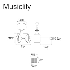 Musiclily Mécaniques 6-en-ligne Semi-Scellées pour Guitare Electrique ST Squier , Chrome - Les Beatles, Paul McCartney, John Lennon, RIngo Starr, George Harrison Musiclily Mécaniques 6-en-ligne Semi-Scellées pour Guitare Electrique ST Squier , Chrome – Image 2