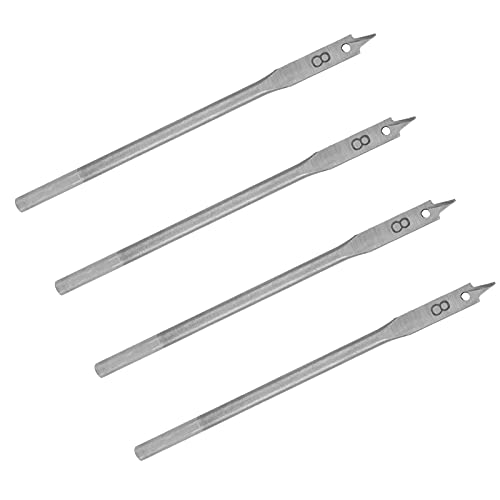TenNuoDa Spade Drill Bits for Wood Paddle Flat Bit Opening 8mm / 0.3in Hex Paddle Flat Bits for Woodworking DIY Cutter Tool, High?Carbon Steel Spade Drill Bit Set