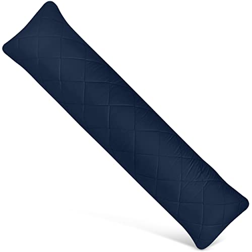 Utopia Bedding Acolchado Almohada Corporal 40 x 145 cm (Paquete de 1), Almohada de Embarazo y Maternidad, Relleno de Poliéster Suave (Azul Marino)