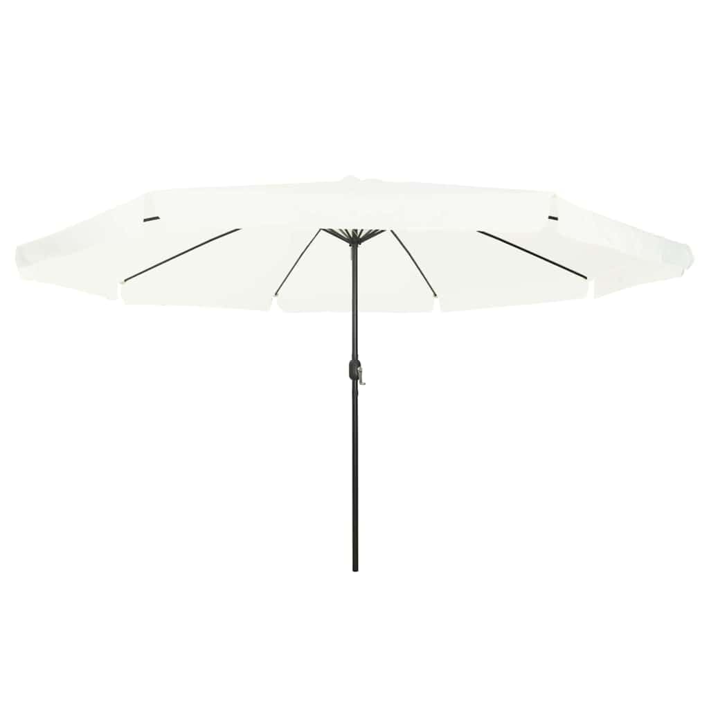 Generisch Nowoczesny parasol ogrodowy, 394 x 394 x 248 cm, kwadratowy parasol ze stali i poliestru, z korbą ręczną i wzmocnionymi żebrami dla stabilności