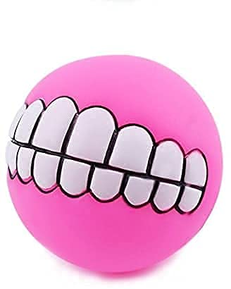 Pet Guard Teeth Ball for Dogs, Fun Pet Toy with Human Smile Design & Squeaker, Nontoxic for Puppy Small Medium or Large Doggies Tooth Chew Toy, Squeak Squeaky Smiling Pet Ball Cute Doggy Gifts (Pink) (B09GT4CK3T) Amazon Price History, Amazon Price Tracker
