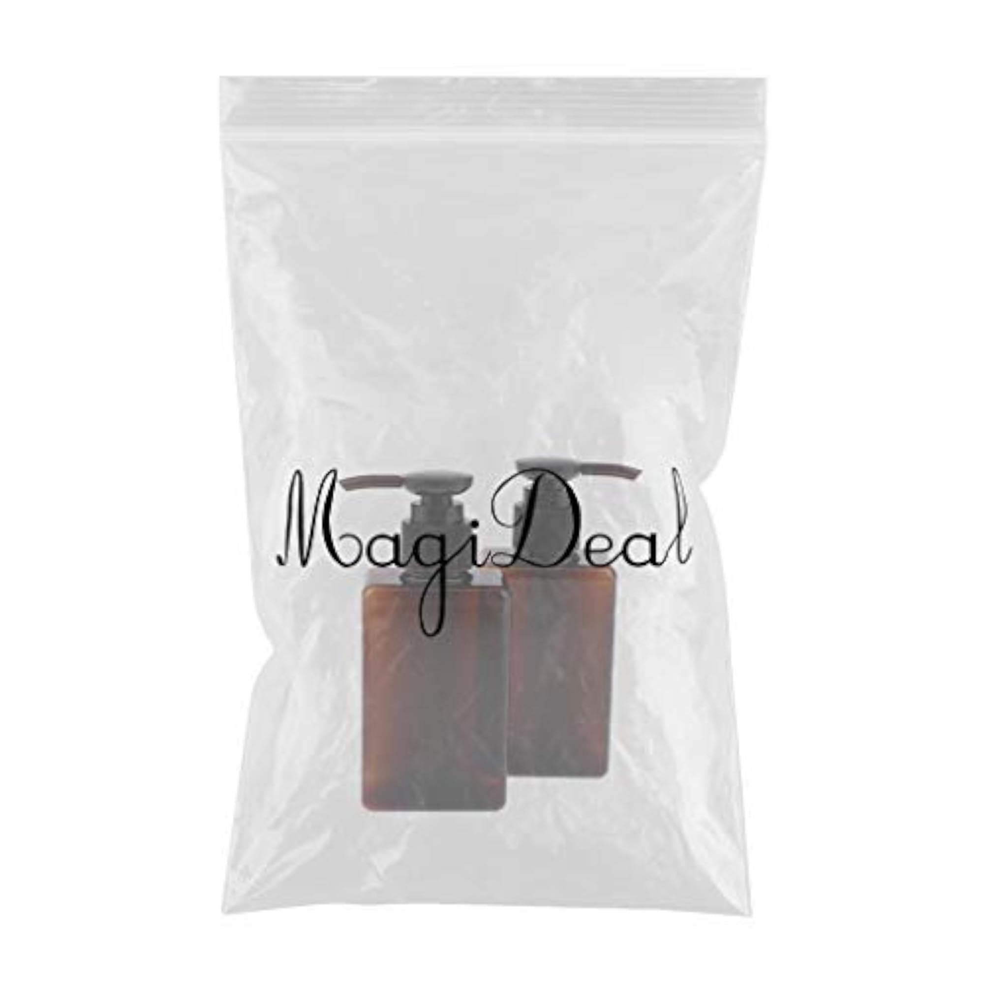 2 Pcs 150mL Empty PET Shampoo Pump Bottles, Brown